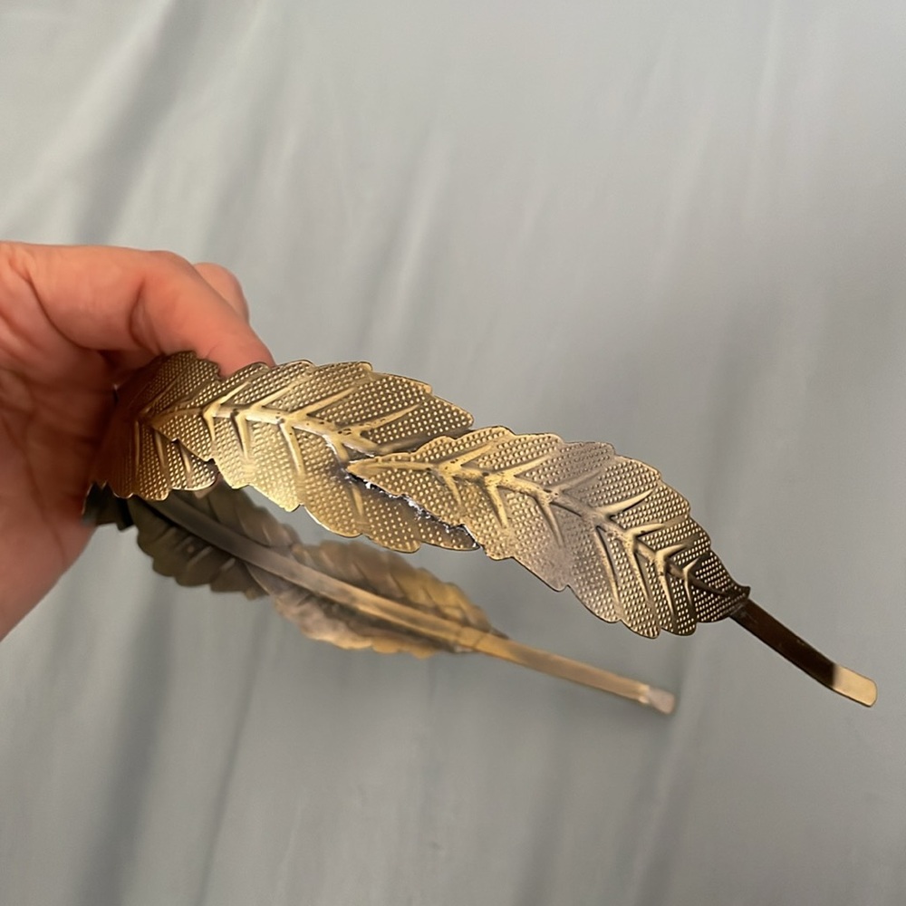 BCBG gold leaf headband - Picture 11 of 17